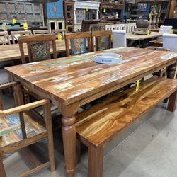 84’’ X 40’’ X 31”Real Wood Dining table 