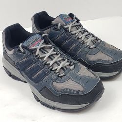 Skechers Mens Cross Court TR Sneakers Memory Foam Gel Soles Navy Size 9