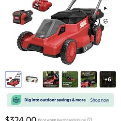 NEW**** SKIL PWR CORE 40V Brushless 20-Inch Push Mower Kit with Smart Caddy, 7.5Ah Battery and 150W Charger