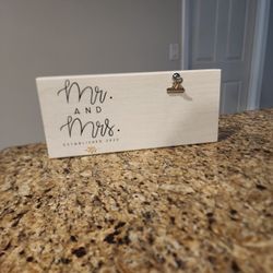 Wooden Plank Mr & Mrs Established 2022