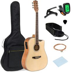 41in Full Size Acoustic Electric Cutaway Guitar Set