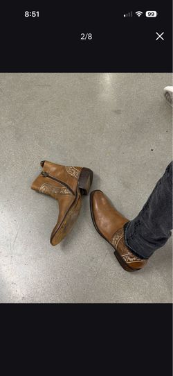 MARK NASON, Brown Zip Up Genuine Leather VERO CUOIO Boots, Made in Italy, Size 10