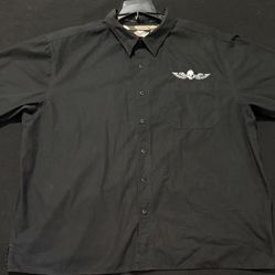 Harley-Davidson Vintage back print short-sleeved work shirt men's size 3XL
