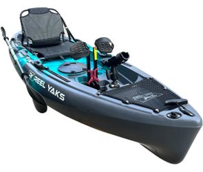 9.5ft Raptor Modular Fin Drive Pedal Fishing Kayak | 380lbs Capacity | 2 Piece
