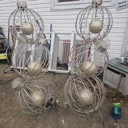 Price Is Firm.. Two Beautiful Outdoor Christmas Tree Balls