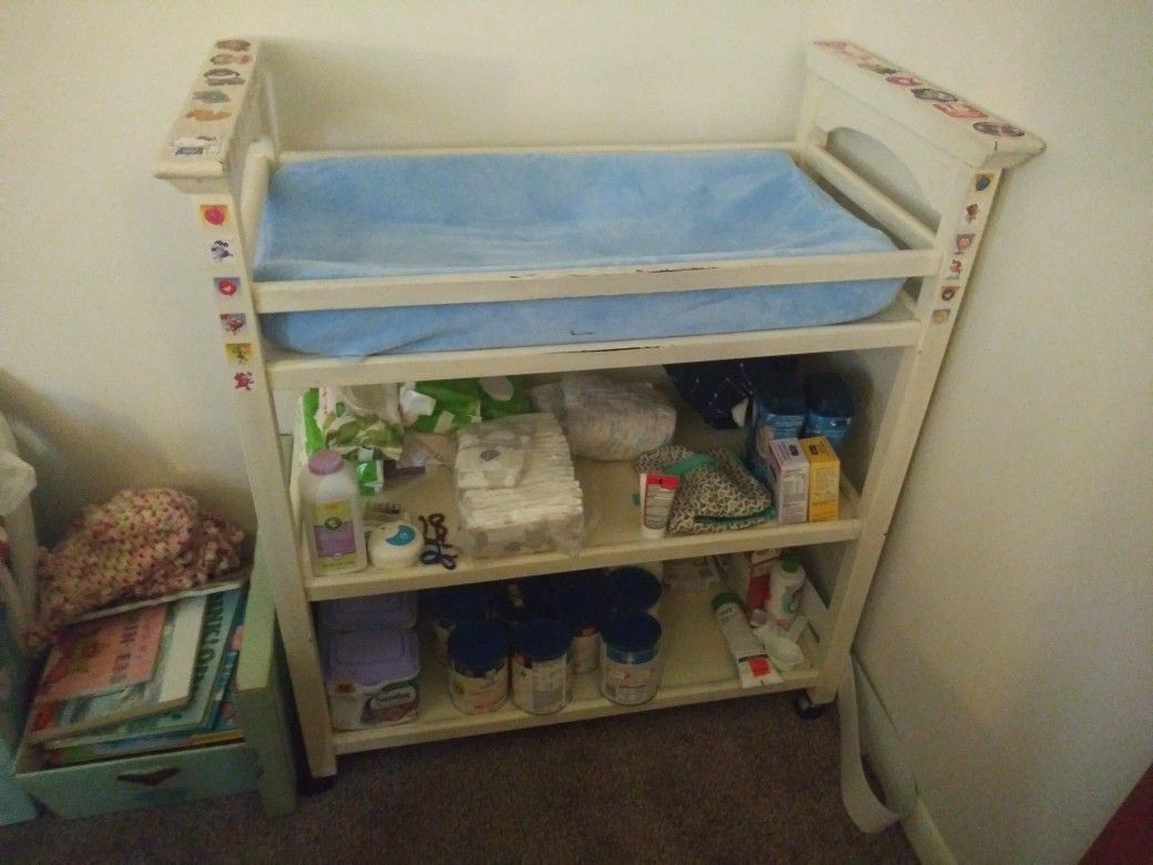 Baby changing table station. With cushion.