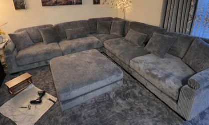 Sofá Seccional Modular Gris 