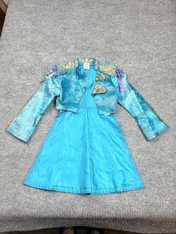 Disney Store Descendants Uma Pirate Coat Jacket Girls 5/6 Costume Teal Gold