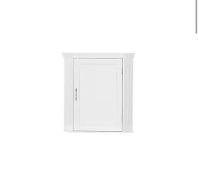 RiverRidge Home Somerset 20.5 in. W x 14.5 in. D x 23.88 in. H Bathroom Storage Wall Cabinet Cabinet Corner Organizer in White=A8-231