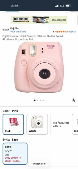 Fujifilm instax mini 8 pink camera