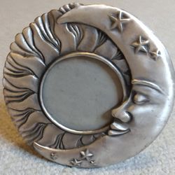 FIGI CELESTIAL MOON SUNFLOWER SUN & STARS PEWTER SILVER TONE PICTURE FRAME 