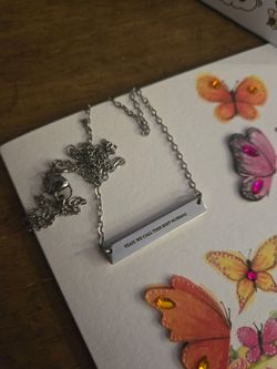 BTS silver necklace.