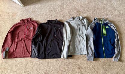 (4) North Face Jackets Pullovers Men’s Medium
