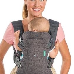 Used Infantino Flip Advanced 4-in-1 Carrier - Ergonomic, convertible, face-in and face-out front and back carry for newborns and older babies 8-32 lbs