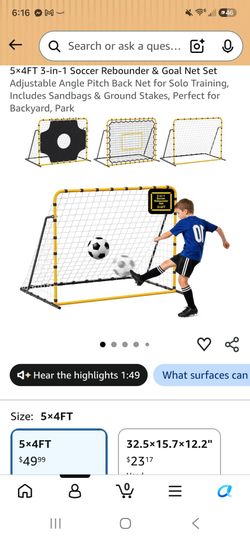 Soccer goal with target net