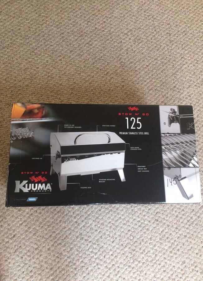 Stow N Go Kuuma Premium stainless steel grill NIB