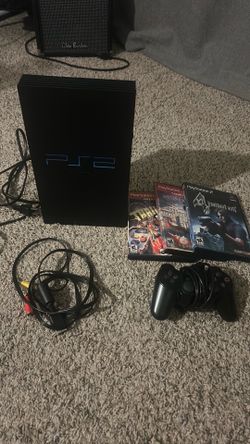 PlayStation 2 with games