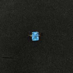 Blue Gem Stone Rose Gold Ring 