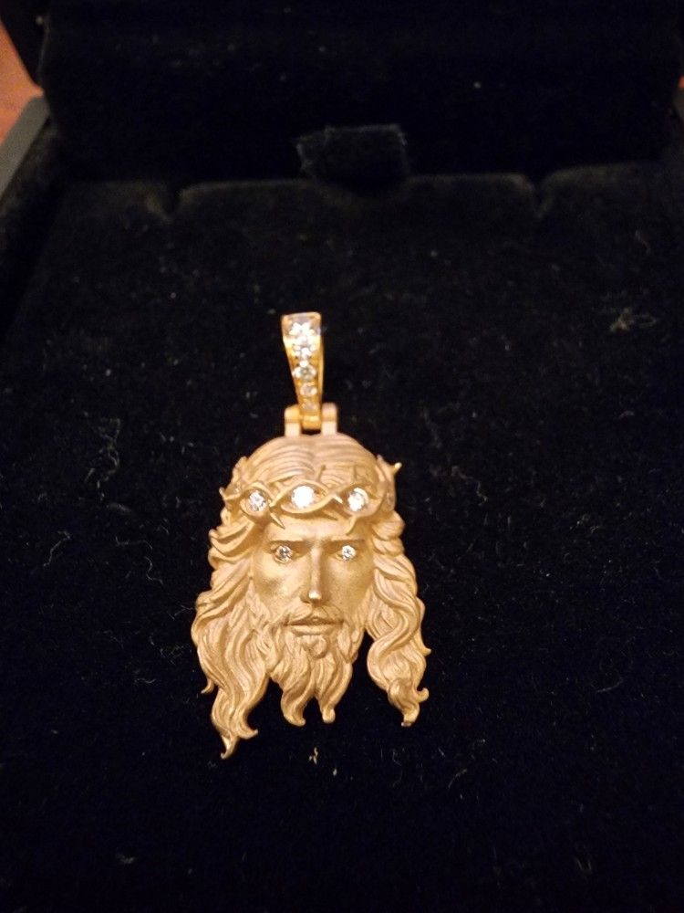Micro Jesus Pendant Charm 14k VS+
