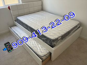 Full/twin Trundle Bed With Mattress Included!