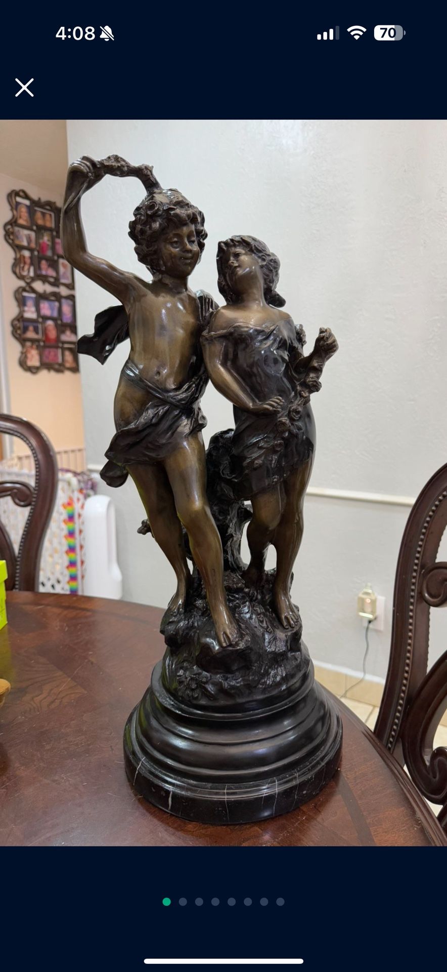 Antique Bronze Statue Signed Moreau 24”inch Tall