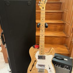 Squier Classic Vibe Thinline Telecaster (Mint) W/ Hardshell Case, Fender Amp