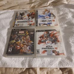 Video Games (Madden Football, NBA Basketball, Marvel Vs Capcom, NCAAa