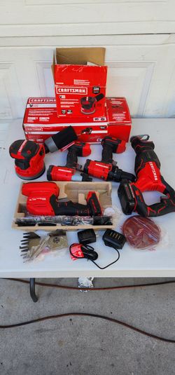 CRAFTSMAN TOOLS  $180 FOR ALL TOOLS  SAWZALL hedge trimer impact Sander Drill One batterie one charger $180 pick up Flamingo and Pecos area