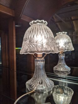 Vintage Electrical Lamp with Crystal Shade by Princess Collection.