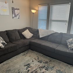 Charcoal Grey Sectional Couch 