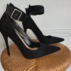 Black Ankle Strap Heel