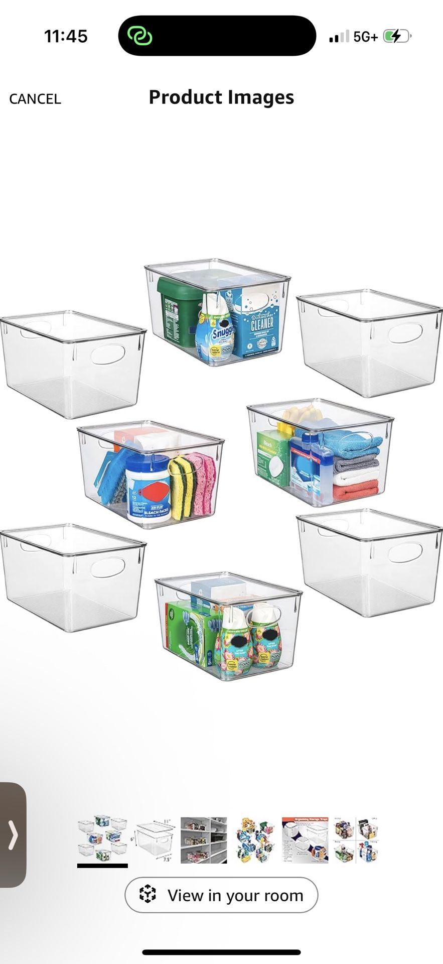  ClearSpace Plastic Storage Bins With lids, 8 Pack – Perfect Pantry Organization and Storage – Fridge Organizer, Pantry Storage Containers and Storage