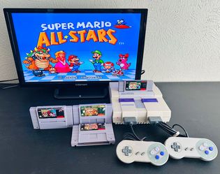Super Nintendo Super Mario, donkey Kong bundle
