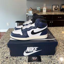 Size 7Y Jordan 1 Retro High OG Midnight Navy GS SKU FD1437-401 Brand New