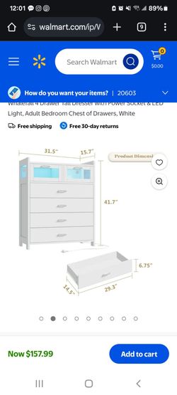 4 Drawer LED Dresser