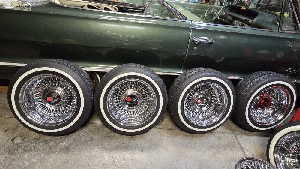 True Rays Rims Tru Ray Wire Spoke Wheels True Rays Rims New Whitewall Tires 5 Lug ...