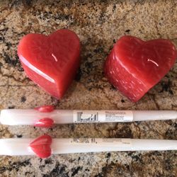 Valentines Day Heart Candles 