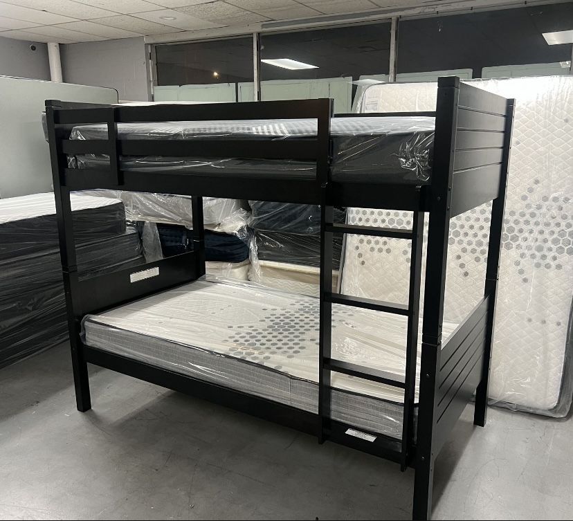 Bunk Bed Twin Over Twin With Mattress 