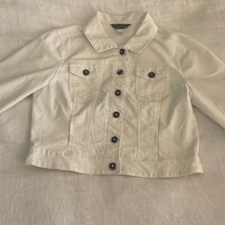 Premiere Denim Christopher Banks White Denim Jacket Brand New