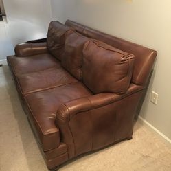 Brown Leather Sofa