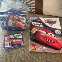 Disney Pixar Cars Story And Sticker Album With 68 Packs