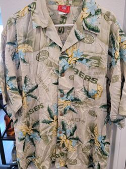 Sports 49ers Hawaiian Shirt Men Beige Floral