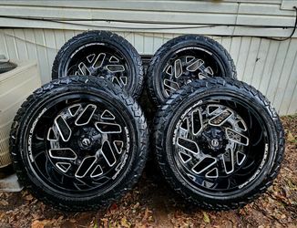 22" Monster Rims with All terrain Tires 22x12