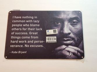 Kobe Bryant Metal Sign