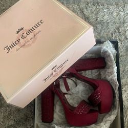 Juicy Couture Women's Rhinestone Platform High Heels