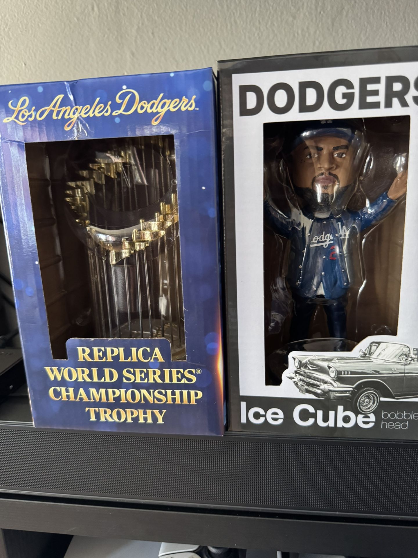 Ice Cube Dodgers Bobblehead Replica World Series Trophy