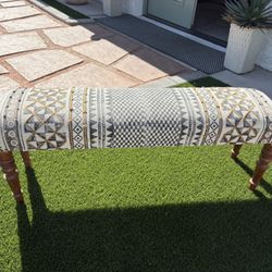 Decorative Bench With Wood Legs $30
