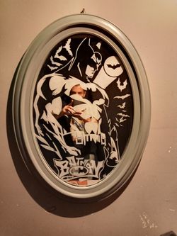 Hand Engraved Batman Mirror