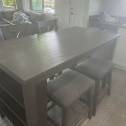 High Table With Chairs