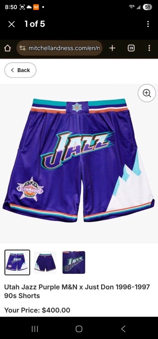 Just Don X Mitchell & Ness 1996/97 Utah JAZZ Basketball